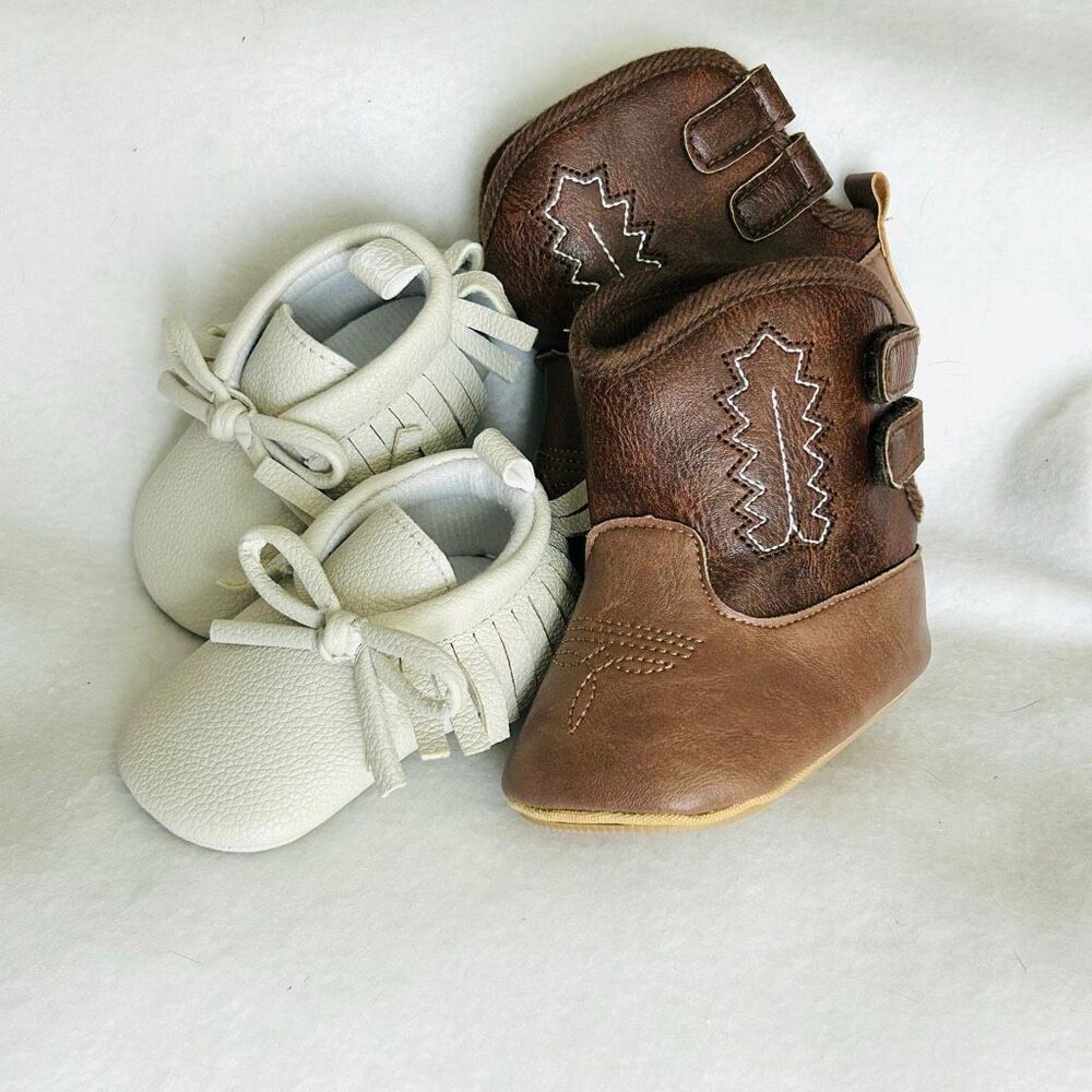 Infant Boots 12 and Moccasins 2(3-6M)